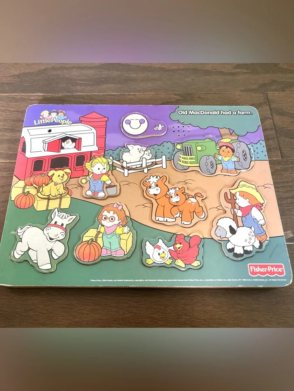 Fisher Price Little People “Old MacDonald Had a Farm” Wooden Sound/ Light Puzzle